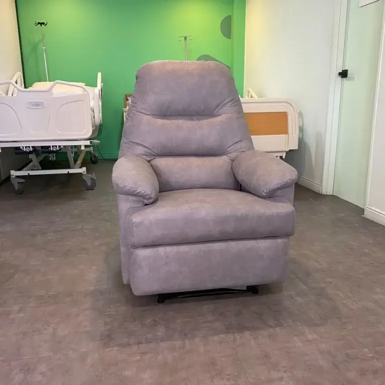 Silla Reclinable Bella Gris con Accionamiento de Botón - Image 3