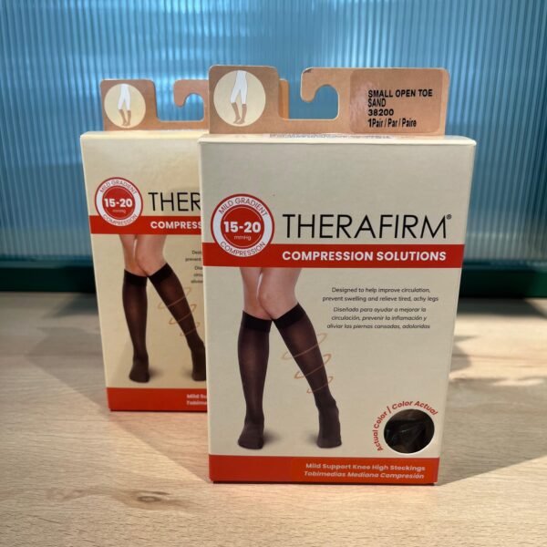 Media a la Rodilla Punta Abierta 15-20 mm-Hg Arena Talla S
