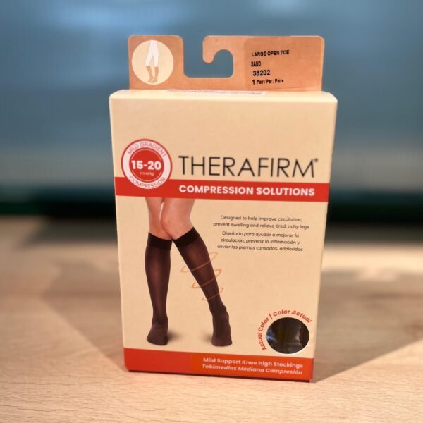 Media a la Rodilla Punta Abierta 15-20 mm-Hg Arena Talla L